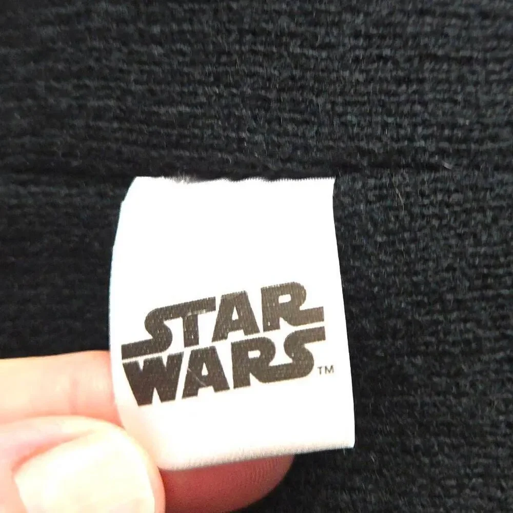 Star Wars Beanie Knit Hat - Grogu Baby Yoda Ears Black Green Winter Warm Child h
